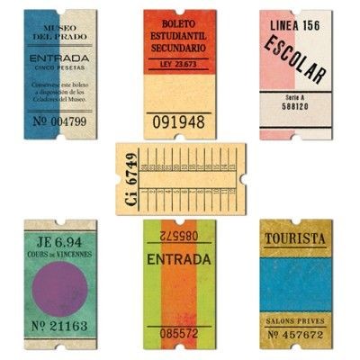 Numbered European admission tickets